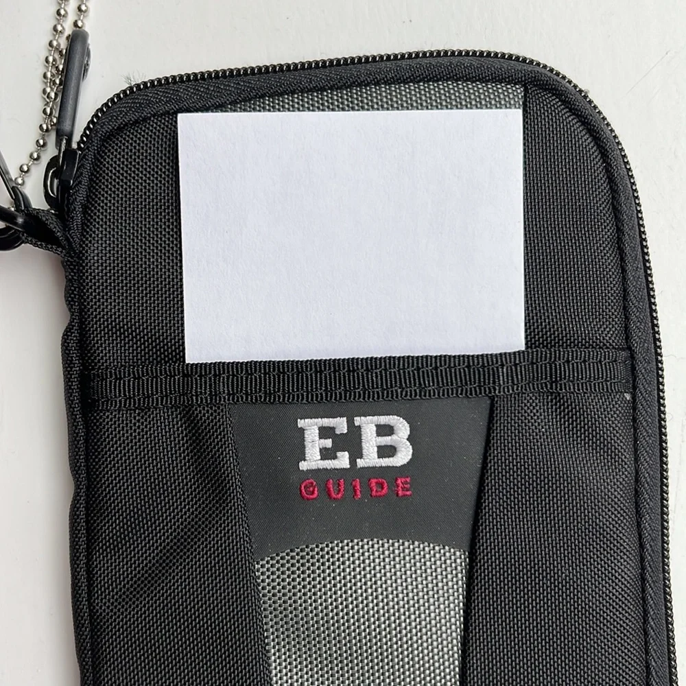 EB Guide Travel Case Tech Organizer Durable Zippered Pouch Modern Minimalist